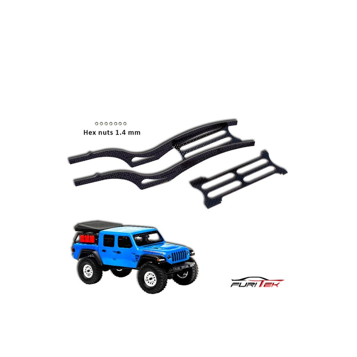 Furitek SCYTHE CF RAIL FRAME FOR SCX24 JEEP GLADIATOR -...