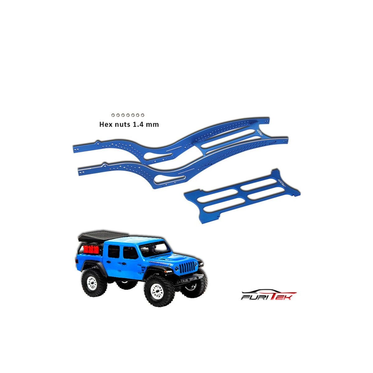 Furitek SCYTHE ALU RAIL FRAME FOR SCX24 JEEP GLADIATOR -...