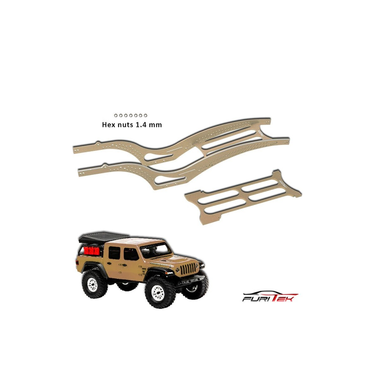 Furitek SCYTHE ALU RAIL FRAME FOR SCX24 JEEP GLADIATOR -...