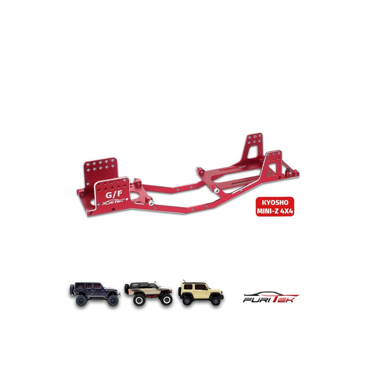 Furitek AKASHI ALU FRAME FOR KYOSHO 4X4 CRAWLERS - (RED)...