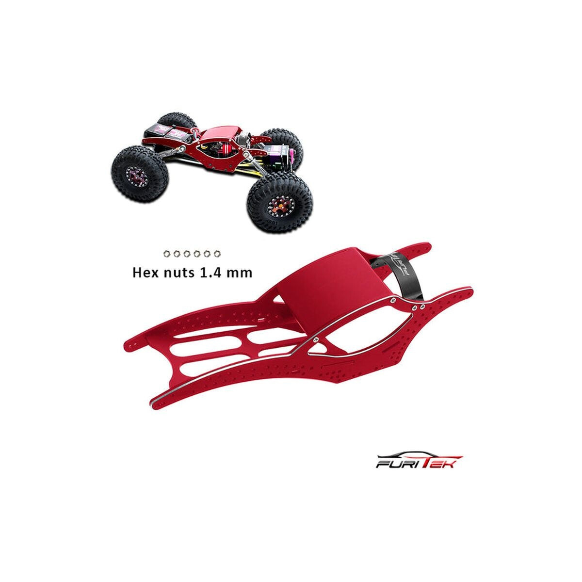 Furitek SCYTHE V2 ALU FRAME KIT FOR SCX24 CRAWLERS - Red...