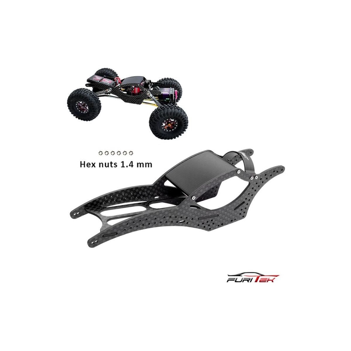 Furitek SCYTHE V2 Carbon Fiber FRAME KIT FOR SCX24...