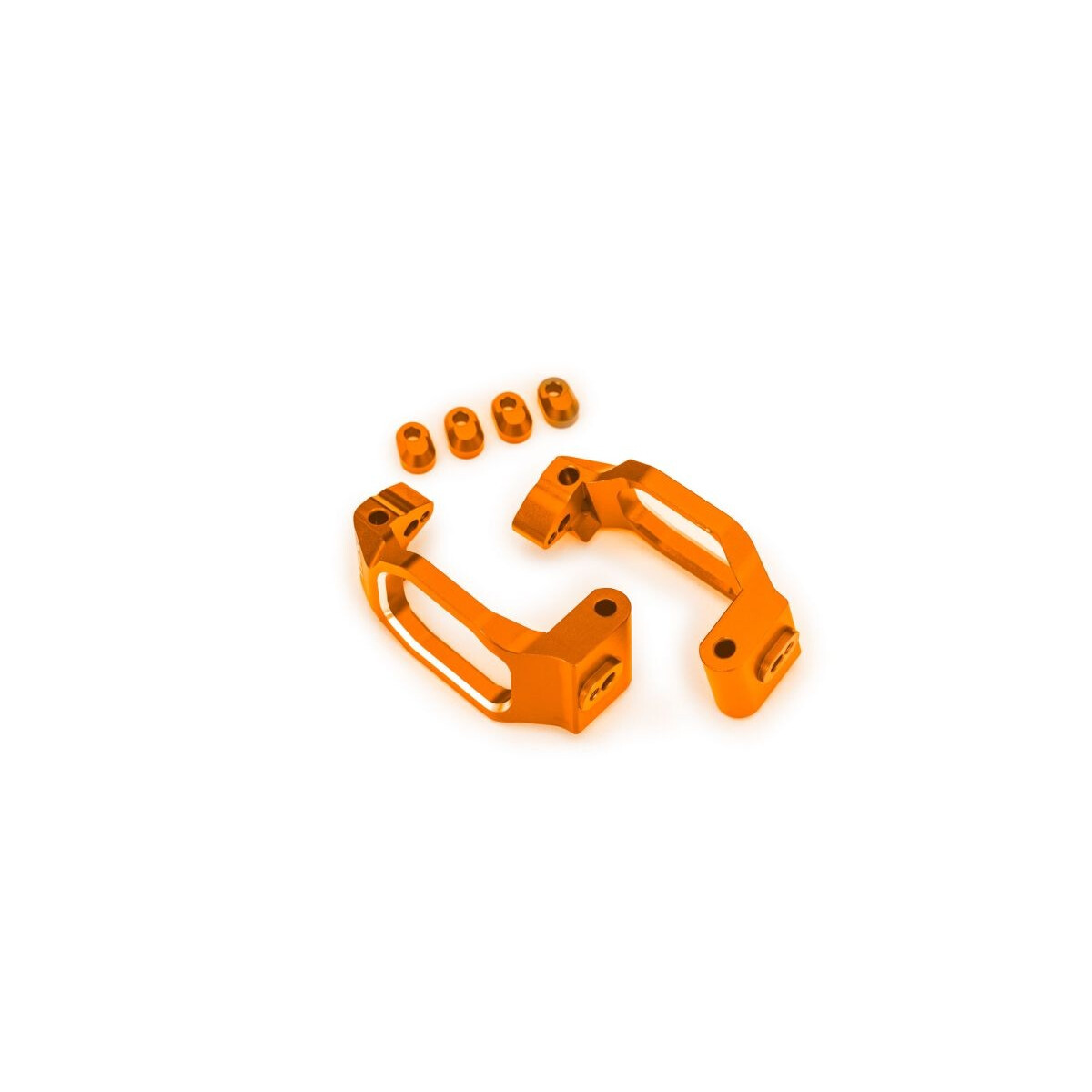 Traxxas Nachlaufblock vo Aluminium orange (2) TRX10232-ORNG